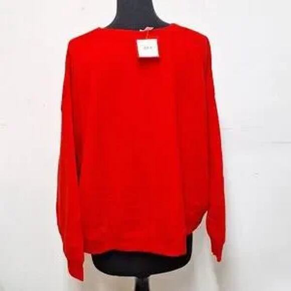 NEW! Women's "Merry & Bright" Holiday Christmas Sweatshirt, Red - Wondershop - Picture 6 of 6